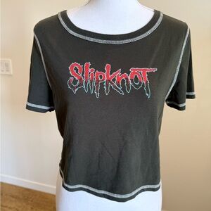Slipknot Band Graphic Crop Tee Size XL Alternative Goth Grunge Music Witchy Emo